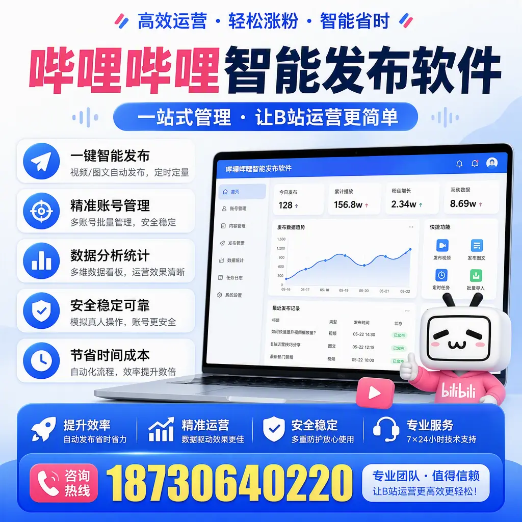 哔哩哔哩智能发布软件的最新功能:在 济源 助力内容传播